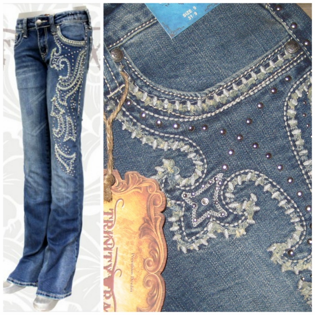 Montana West Trinity Ranch COWGIRL STYLE Rhinestone Studded Embroidered