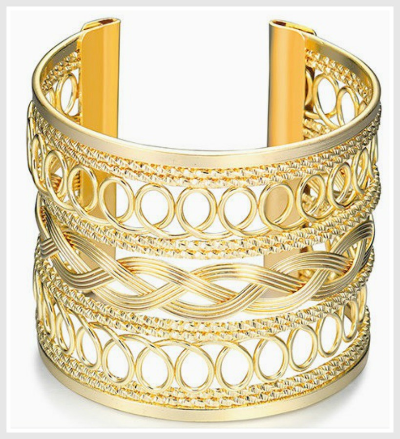 BOHO CHIC BRACELET Mixed Pattern Golden Boho Cuff Bracelet