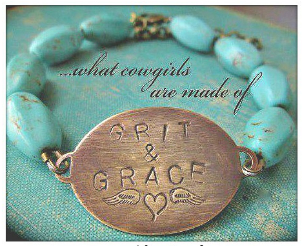 Western Vintage Cowgirl Portrait Cuff Stretch Bracelet
