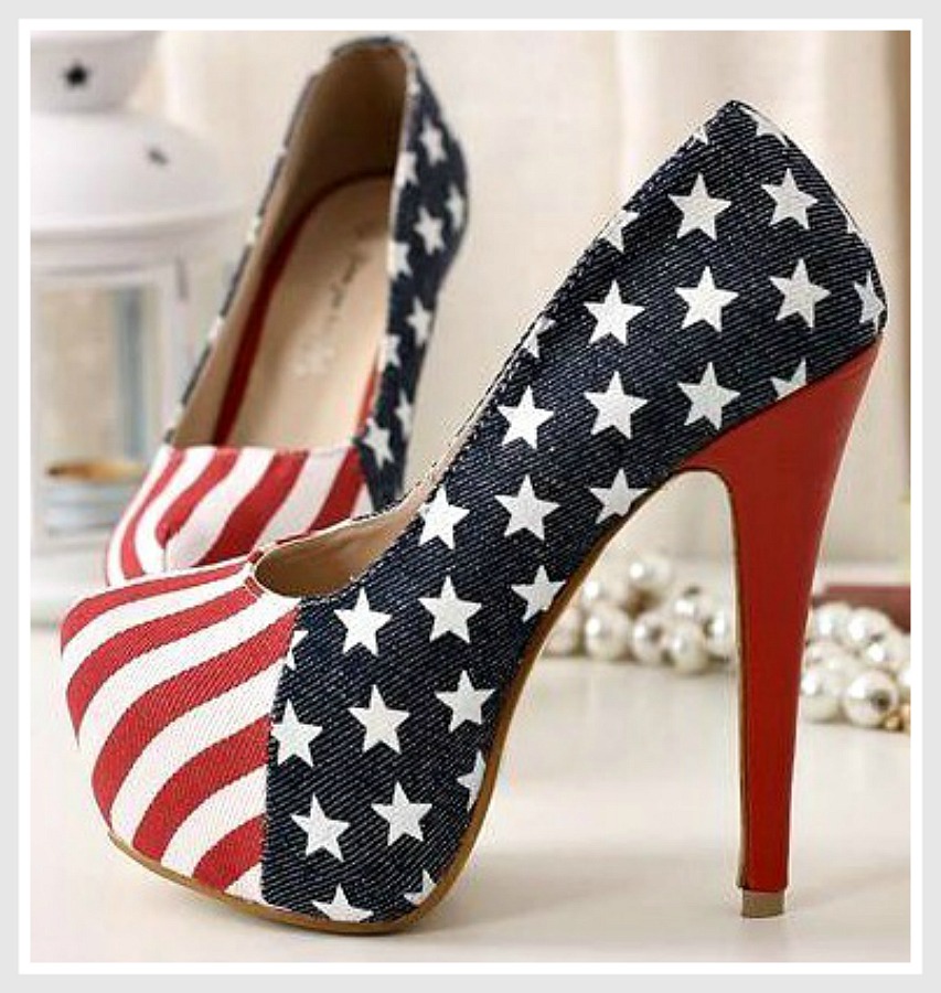 Red White Blue Heels Clearance, 52% OFF 