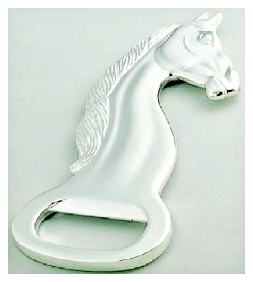 WESTERN COWGIRL HOME DECOR Large Gorgeous Silver Horse Head Bottle Opener