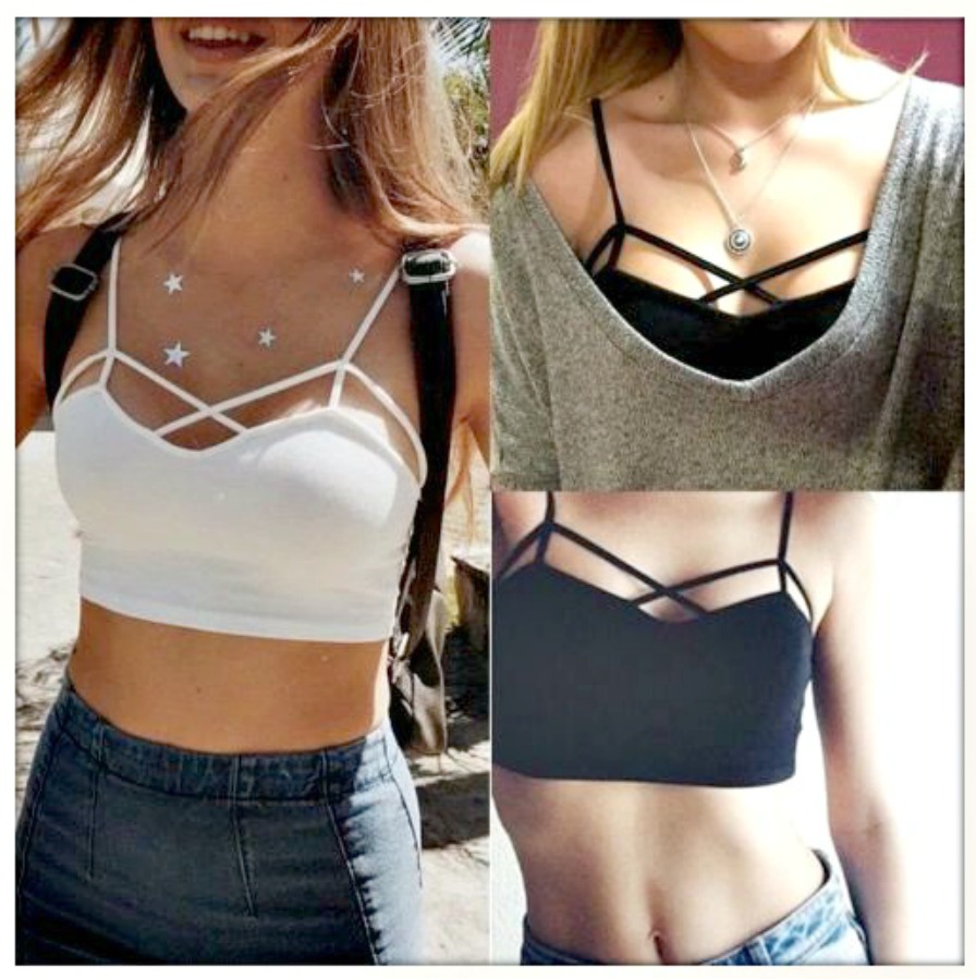 WILDFLOWER TOP Strappy Padded Crop Top