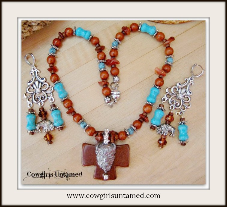 choker, western, indian , cowgirl , turquoise , buffalo, short