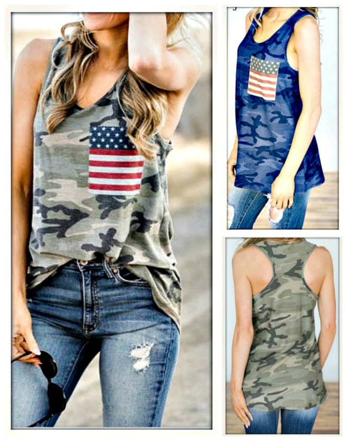 Camouflage Flag Pocket Tank